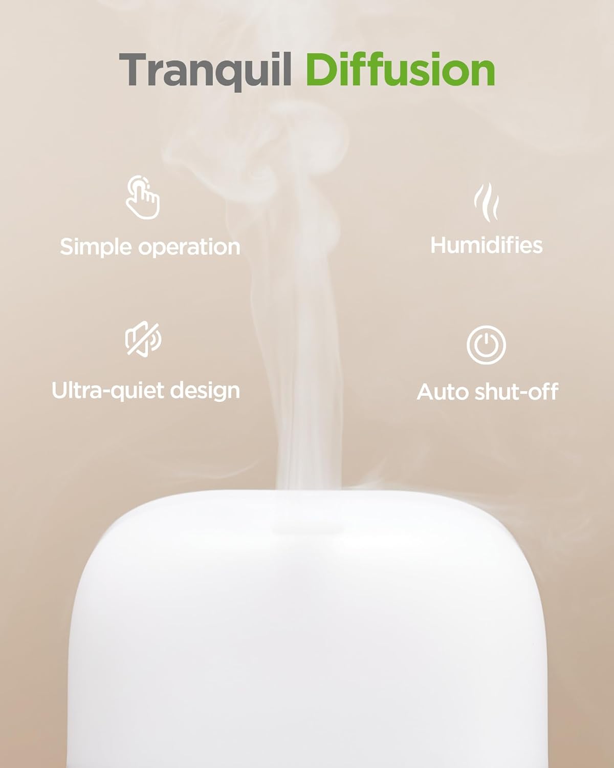 InnoGear 150ml Essential Oil Diffuser, 5-in-1 Diffusers for Home Scent 8 LED Color Aromatherapy Diffuser Air Desk Mini Humidifier Small Vaporizer Aroma Diffuser for Computer Laptop Office, Medium - Image 3