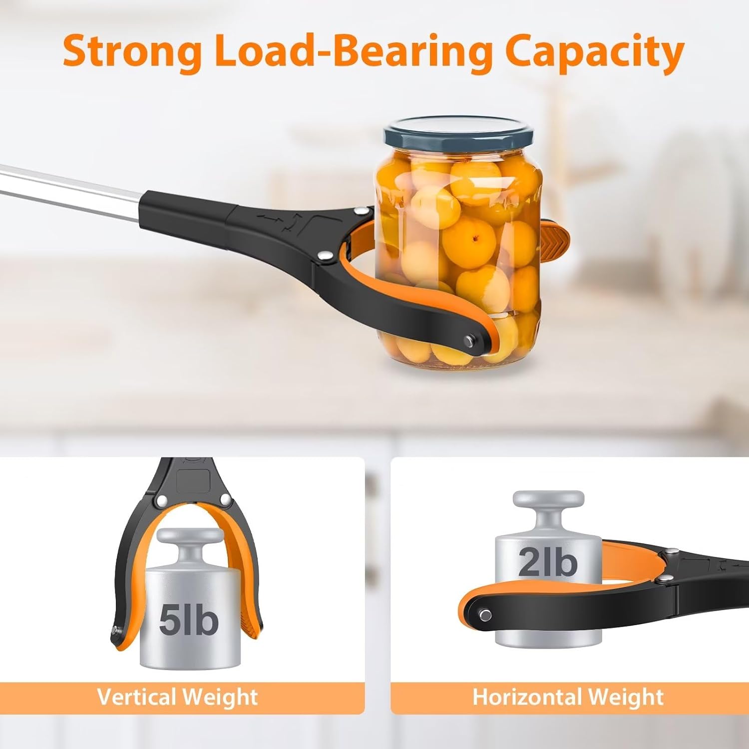 32" Grabber Reacher Tool, 2-Pack Foldable Reacher Grabber Pickup Tool with 360° Rotating Jaw & Magnet, Trash Picker Upper Grabber, Lightweight Grabbers for Seniors Heavy Duty - Image 2