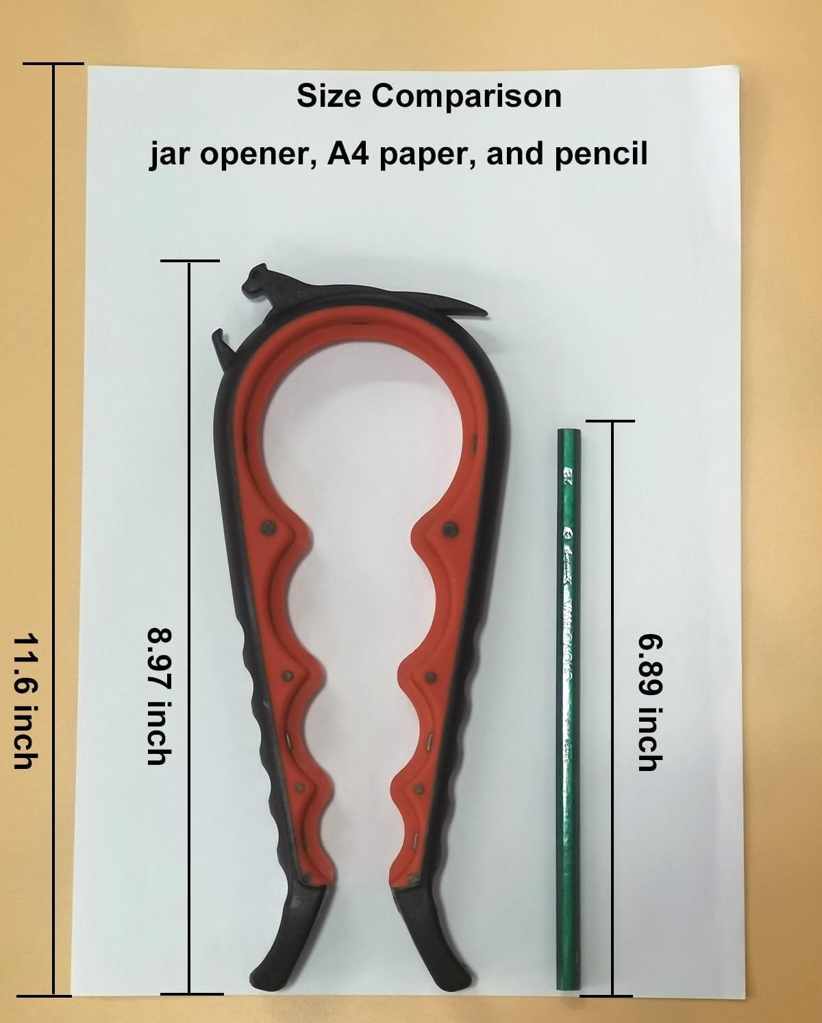 Otstar Jar Opener Bottle Opener and Can Opener for Weak hands, Seniors with Arthritis and Anyone with Low Strength, Mutil Jar Opener Get Lids Off Easily (Black and Red) - Image 9