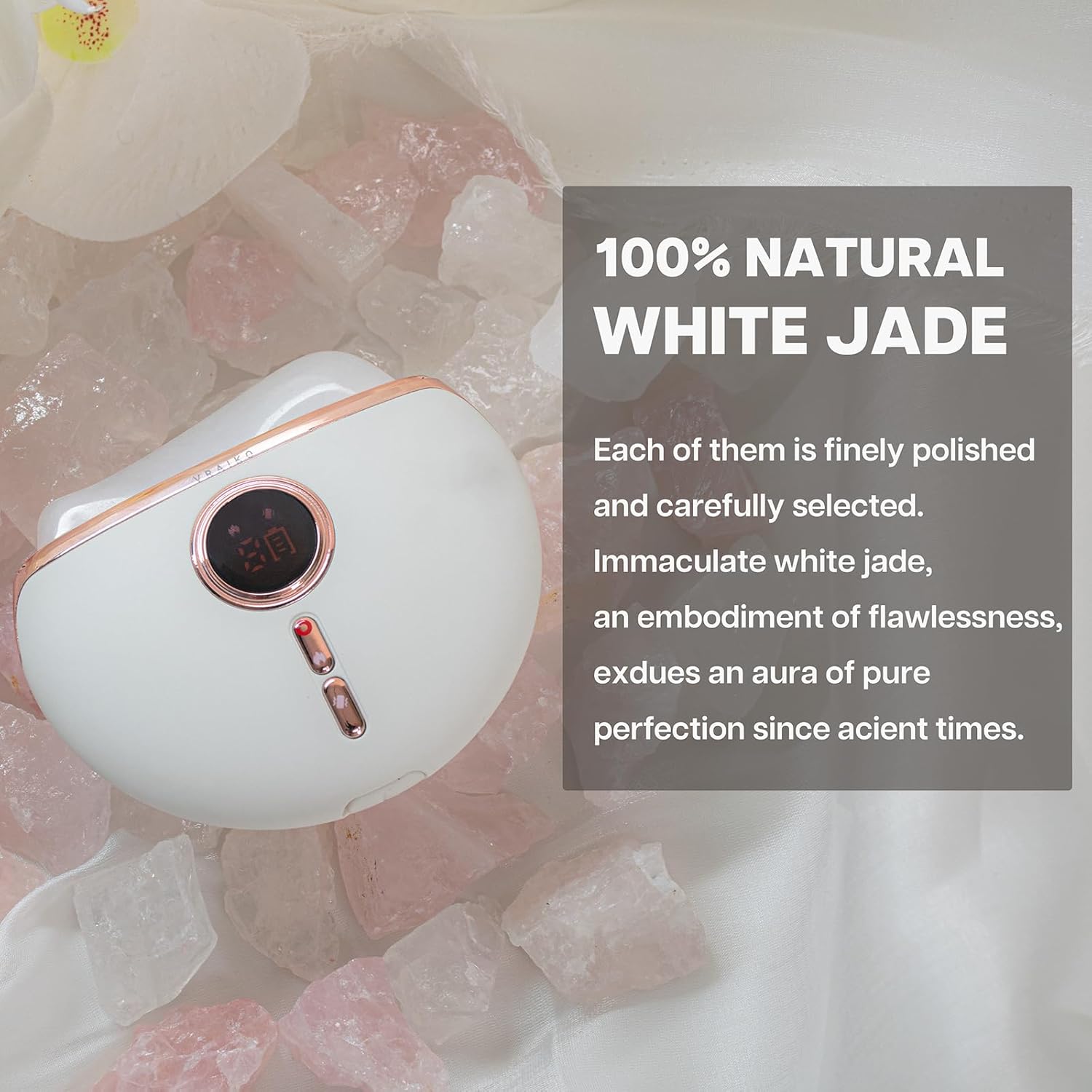 VRAIKO Aurora LED Gua Sha Device, Jade Stone Gua Sha Facial Tool with Heat and Vibration, Face Massager for Anti-Aging Wrinkles Puffiness Skin Rejuvenation and Toning (Aurora) - Image 5
