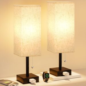 Bedside Table Lamps for Bedroom Set...