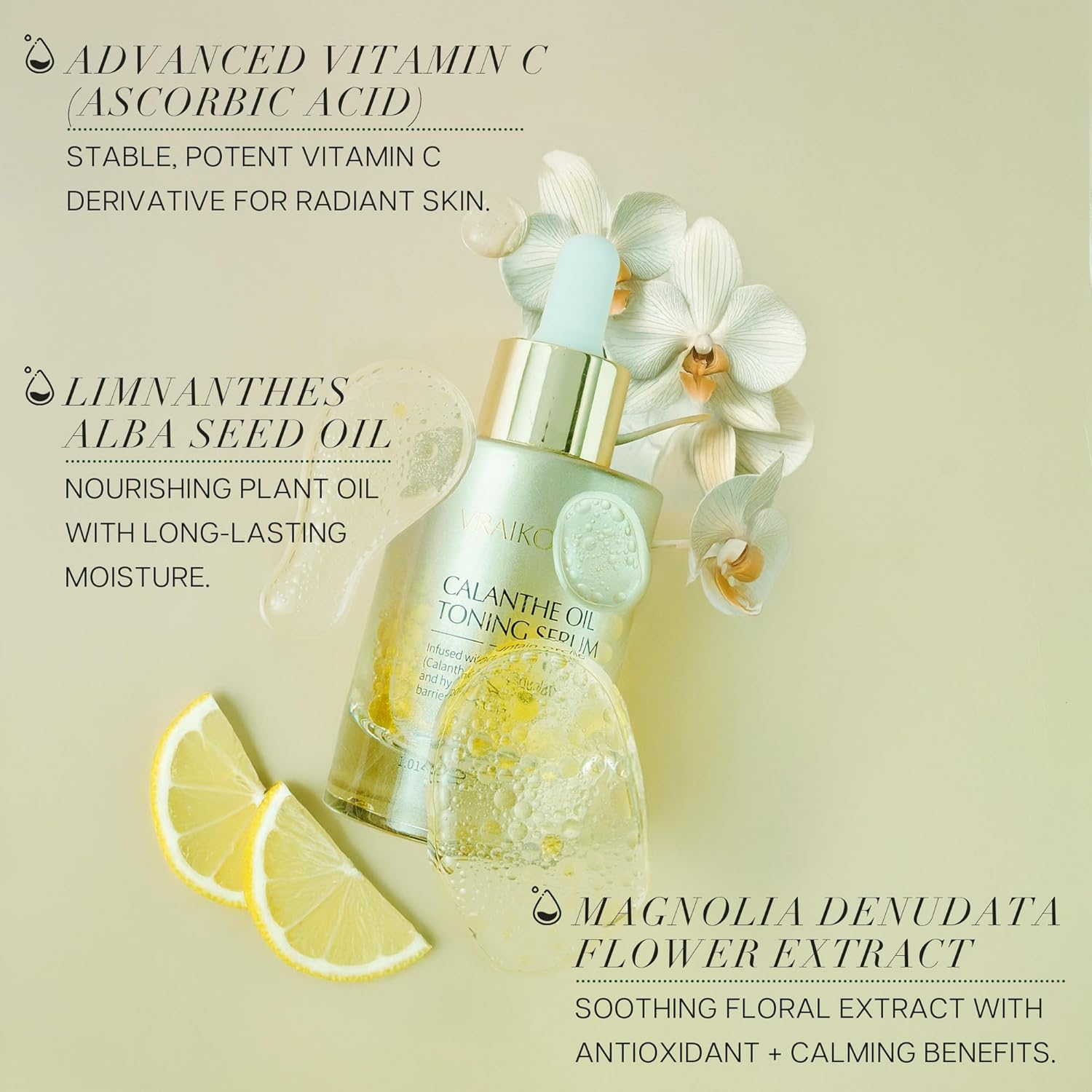VRAIKO Gua Sha Face Oil Serum | 1st High-Altitude Calanthe Orchid Product | Detox, Plump, Anti-Oxidant, Soothing | Alpine Botanic, Cruelty Free, Natural, 1 fl oz - Image 6