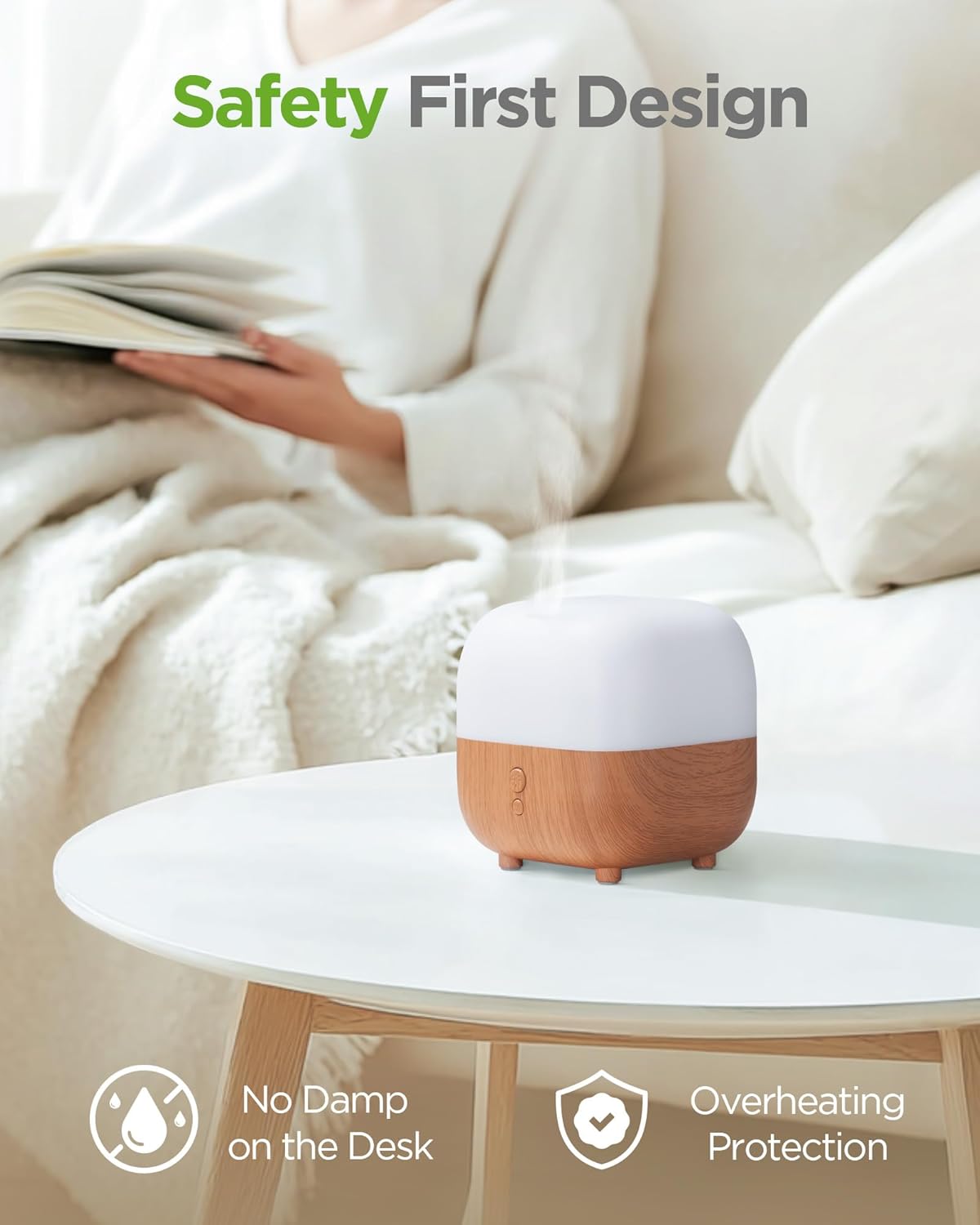 InnoGear 150ml Essential Oil Diffuser, 5-in-1 Diffusers for Home Scent 8 LED Color Aromatherapy Diffuser Air Desk Mini Humidifier Small Vaporizer Aroma Diffuser for Computer Laptop Office, Medium - Image 7