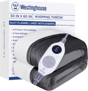 Westinghouse Heated Throw Blanket, ...