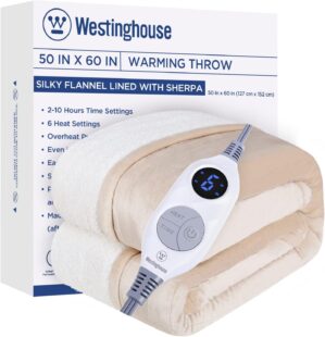 Westinghouse Heated Throw Blanket, ...