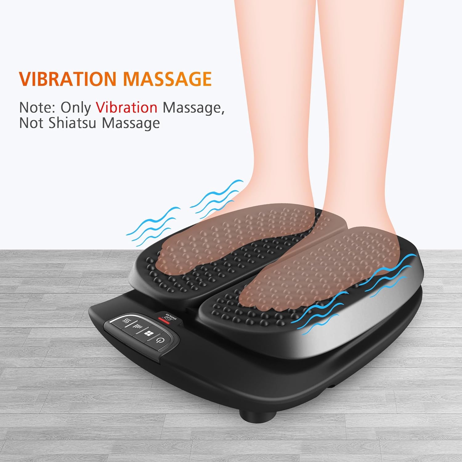 Snailax Foot Massager Machine with Heat,Remote Control, Adjustable Vibration Feet Massager Machine Increased Blood Circulation,Plantar Fasciitis, Stress (Black) - Image 2