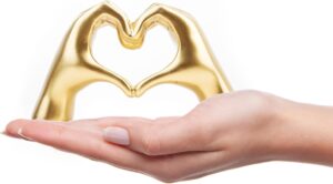 Small Heart Hands Sculpture Decor f...