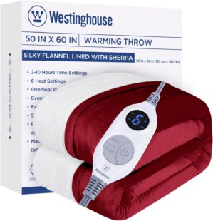 Westinghouse Heated Throw Blanket, ...