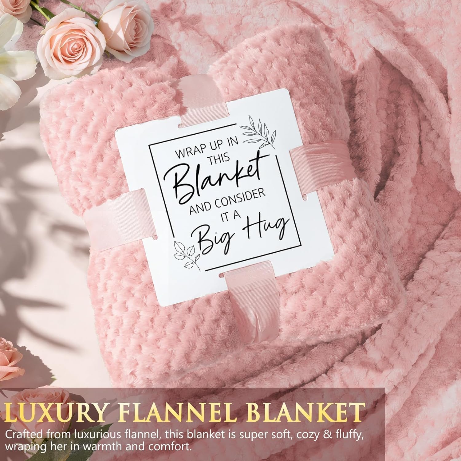 Mothers Day Birthday Gifts for Women Self Care Package Get Well Soon Gift Baskets, Thinking of You Sympathy Spa Gift Set w/ Crochet Flower Bouquet, Unique Gifts for Women Mom Sister Grandma Friends - Image 4