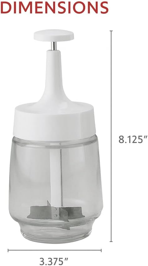 HIC Kitchen Old Fashioned Onion Chopper, Glass, 18/8 Stainless Steel Plane-Edge Blades For Onions, Eggs, Product, Nuts - Image 7