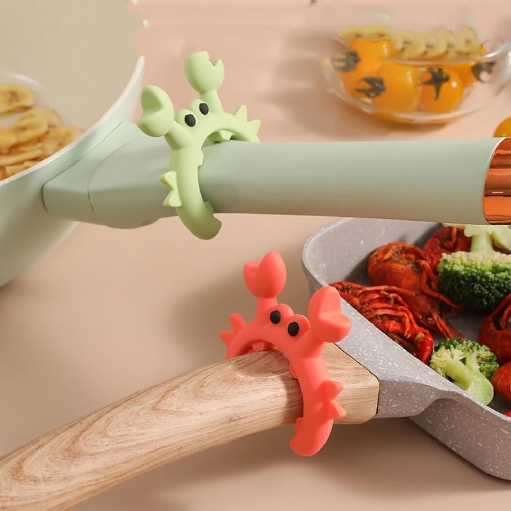2Pcs Silicone Crab Kitchen Utensil Rest, Spatula Rack Spoon Rest Holder Steam Releaser Non-Slip, Stove Organizer,Home Kitchen Essentials for Stove Top Pot Kitchen Gadgets, Cooking Accessories Gifts - Image 3