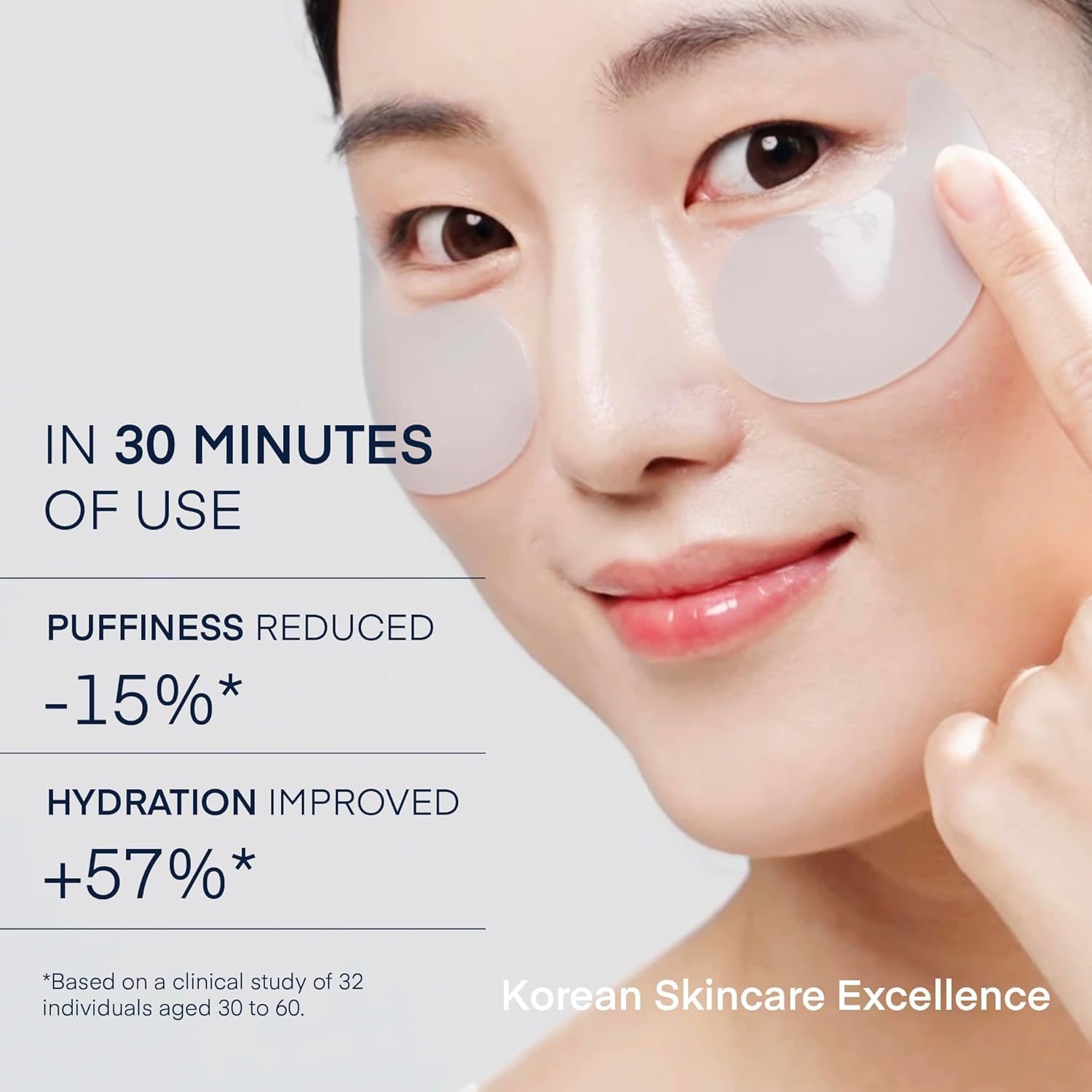 Terez & Honor Under Eye Patches for Dark Circles - 60 Korean Hydrogel Masks for Puffiness, Bags, Wrinkle with Caffeine, Hyaluronic Acid, Niacinamide - Undereye Hydrating & Cooling, Vegan, No Fragrance - Image 2