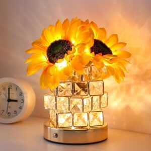 Sunflowers Flower Lamp,Rechargeable...