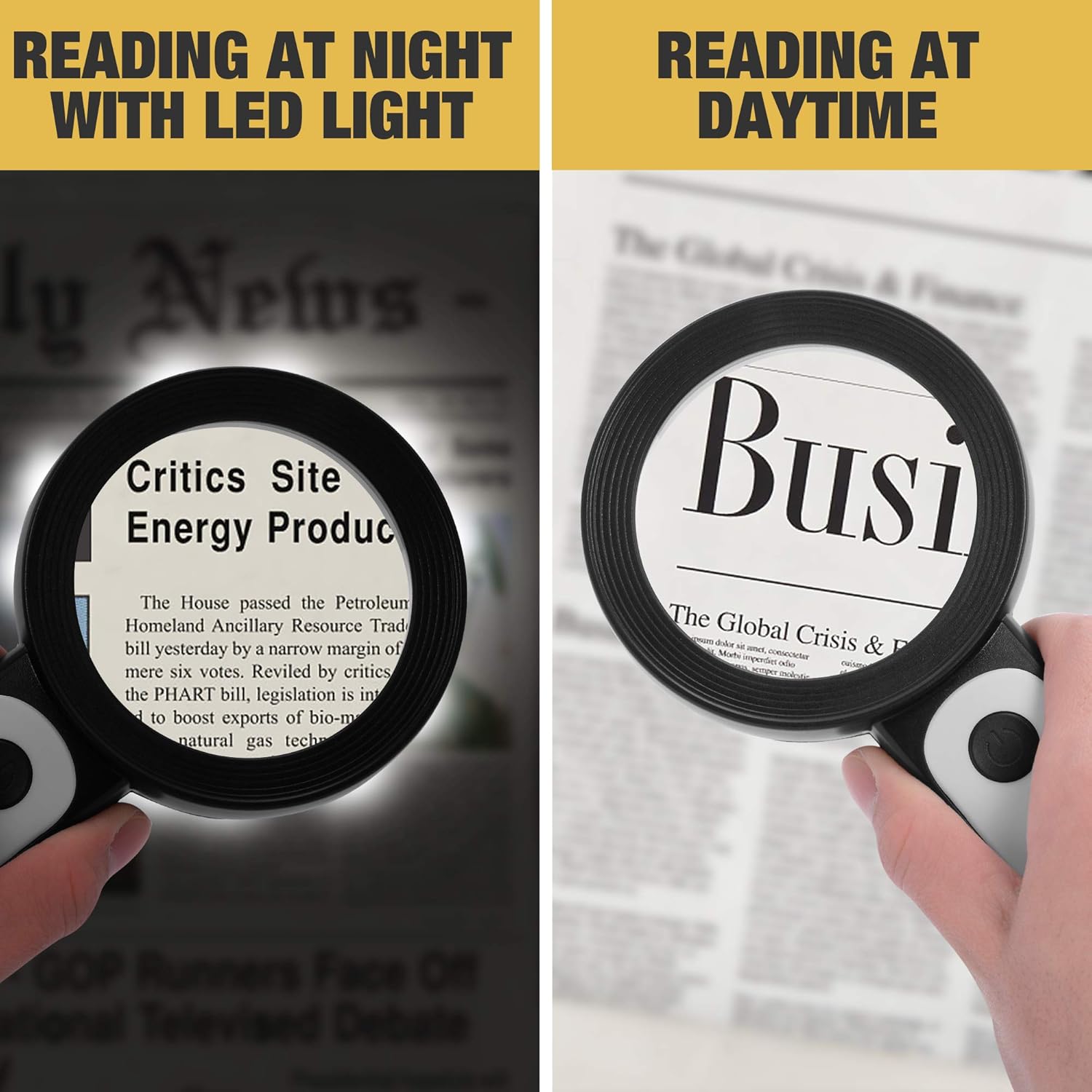 JMH Magnifying Glass with Light, Handheld Large Magnifying Glass 18LED Cold and Warm Light with 3 Modes, Illuminated Lighted Magnifier for Seniors Reading, Coins, Jewelry - Image 4