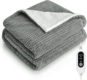 Heated Blanket Electric Throw Blank...