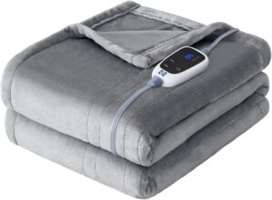 Sealy Heated Throw Blanket, Flannel...