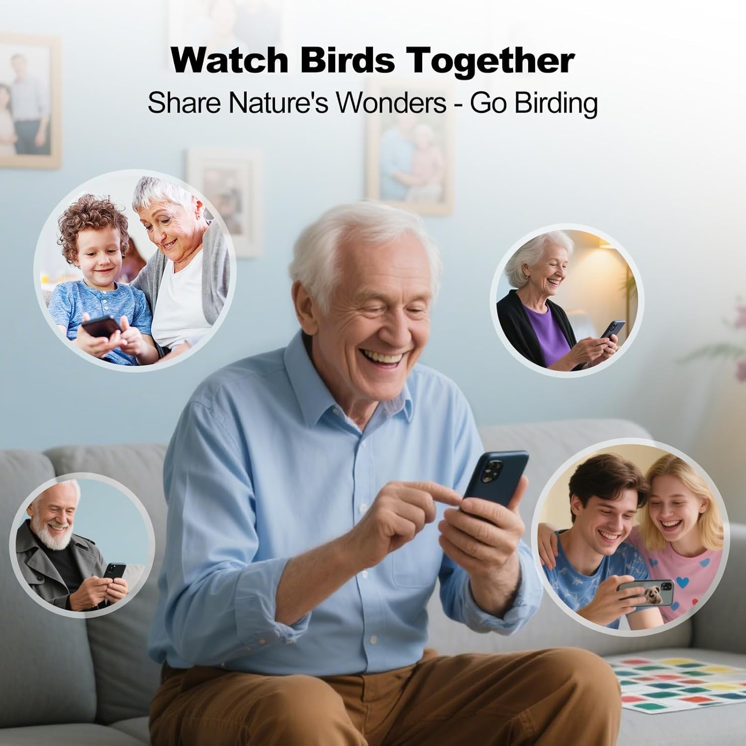 Bird Feeder with Camera,FHD Live View Video,Smart WiFi Bird Feeder Camera with Solar Panel,AI Birds Identification,IP65 Waterproof Birds House with Cam,Instant Arrival Alerts,Ideal Gift for Fathers - Image 6