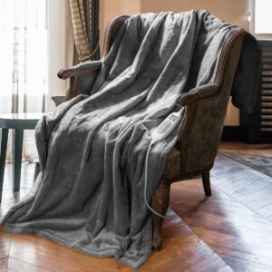 Heated Throw Blanket with 1-9 hrs T...