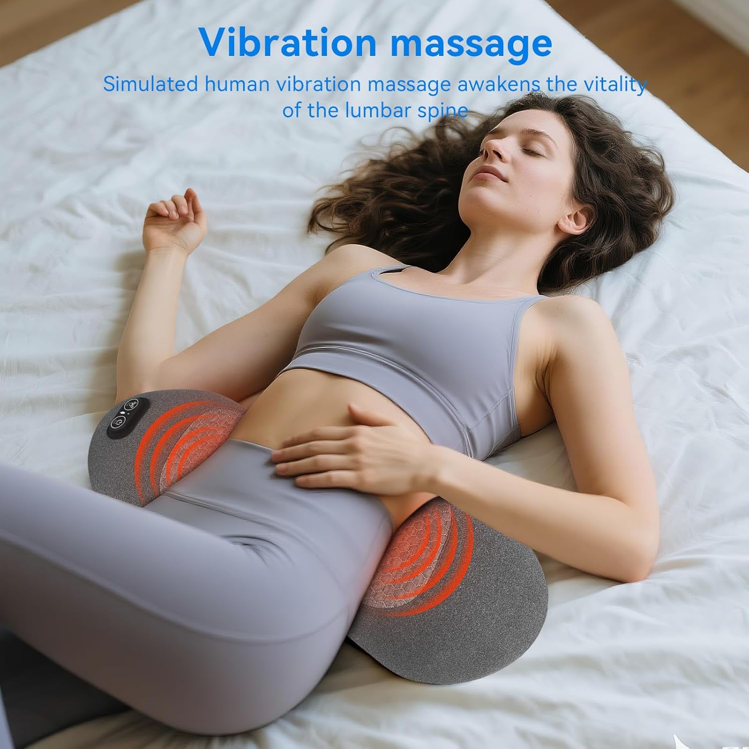 3 in 1 Lower Back Massager - Electric Lumbar with Heat, Vibration Massager, Airbag Traction,Lumbar Support Pillow for Lower Back Pain Relief,Deep Tissue Relaxation FSA Eligible/HSA Eligible - Image 4