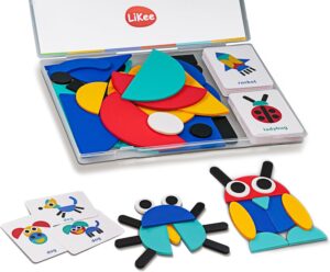 LiKee Open Ended Wooden Shape Puzzl...