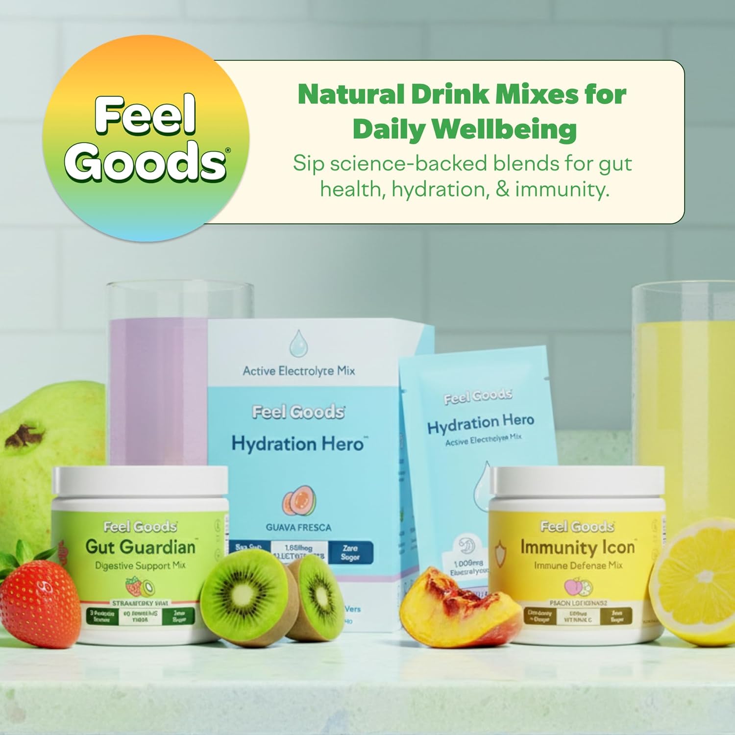 Feel Goods Gut Guardian, Gut Health Powder Packets - Probiotic Fiber Powder with Prebiotics & L Glutamine for Digestive Health, Bloating Relief & Digestion Support - Zero Sugar & Organic Flavor - Image 7