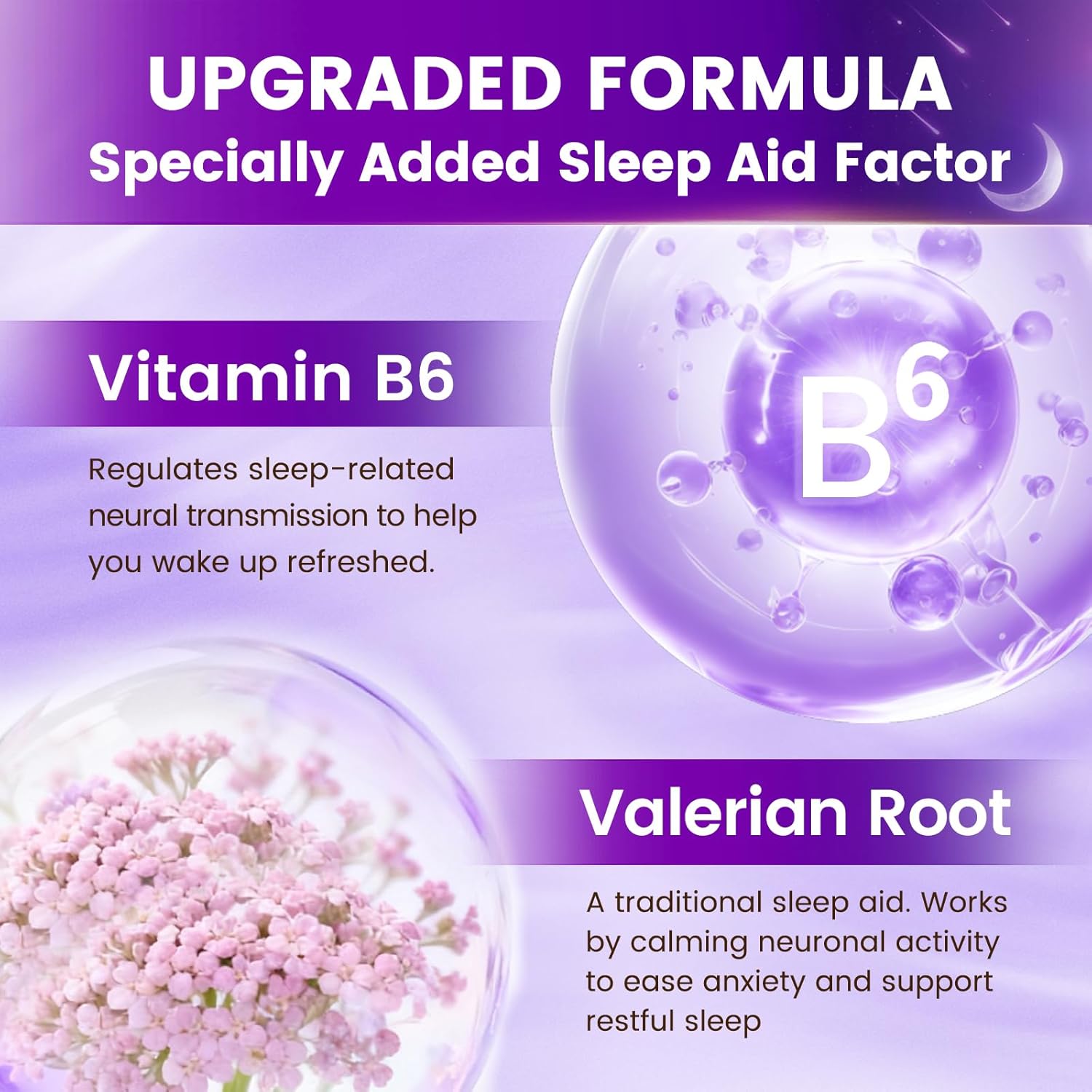9-in-1 Melatonin Gummies 10mg, Natural Herbal Sleep Aids for Adults, Sleep Gummies with Magnesium Glycinate, Valerian Root, L-Theanine and Vitamin B6, etc, 45 days supply, Non GMO, Berry Flavored - Image 3