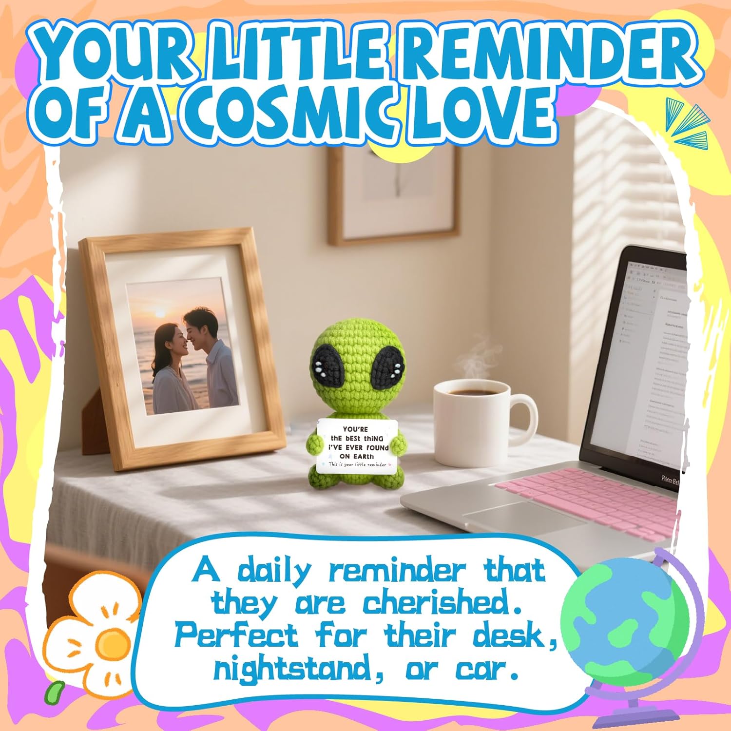 Unique Valentines Gifts for Him Her Boyfriend Girlfriend Crochet Alien Valentines Day Anniversary Birthday Funny Romantic Gifts to My Love Men Women - Image 6