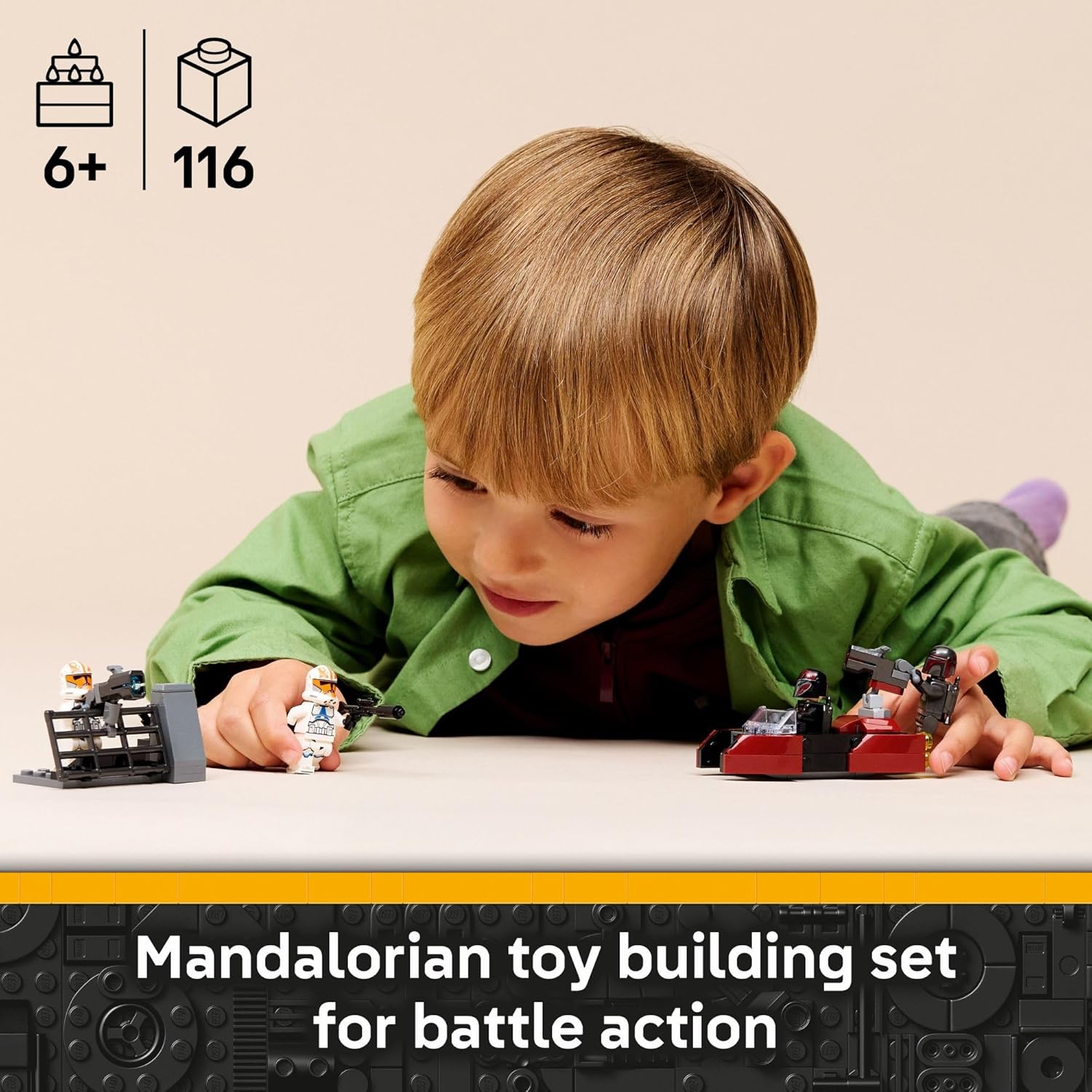 LEGO Star Wars Siege of Mandalore Battle Pack Building Toy for Boys & Girls - The Mandalorian Pretend Play Set W/4 Character Minifigures for Kids & Fans, Ages 6+ - Gift Idea for Birthdays - 75449 - Image 2
