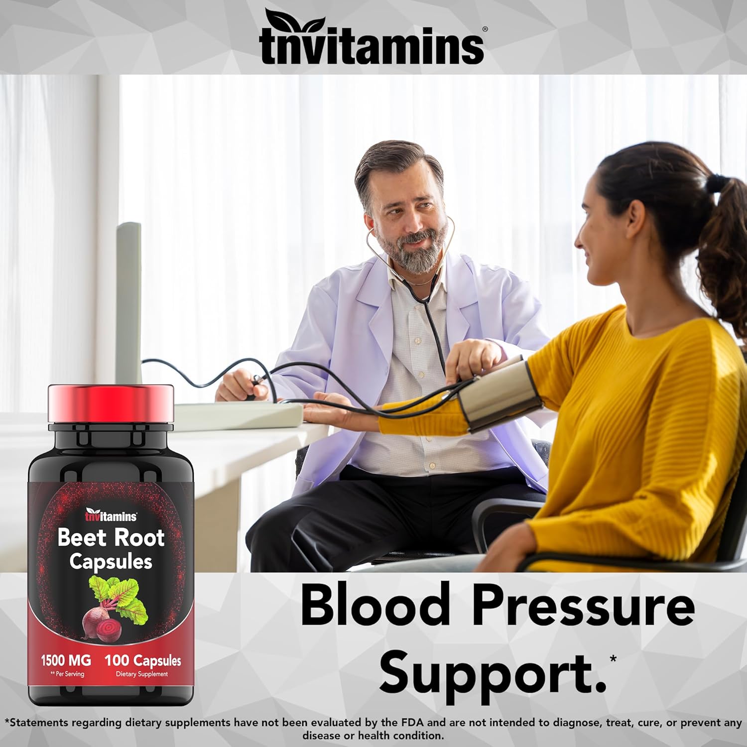 Beet Root Capsules 1500 Mg - 100 Capsules | Beet Root Powder Extract Capsules | Non-GMO & Gluten-Free | Produced in The USA | TNVitamins - Image 4