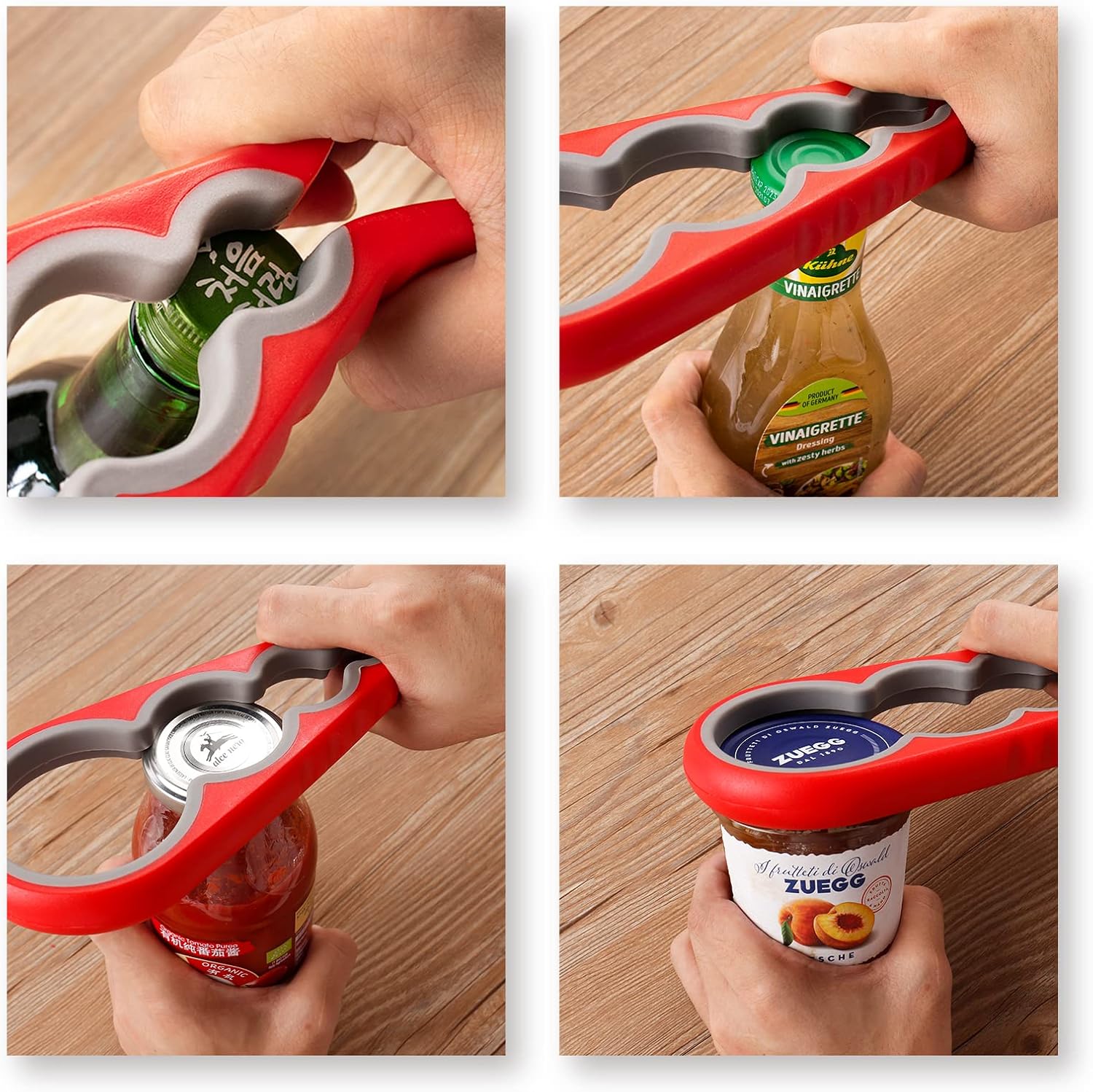 Astofli 5 Pack Jar Opener For Seniors With Arthritis, Easy Twist Lid Opener Jar Opener For Opening Jars With 2 PCS Rubber Jar Gripper, Multi Can Openers Prime For Seniors With Arthritis - Image 4