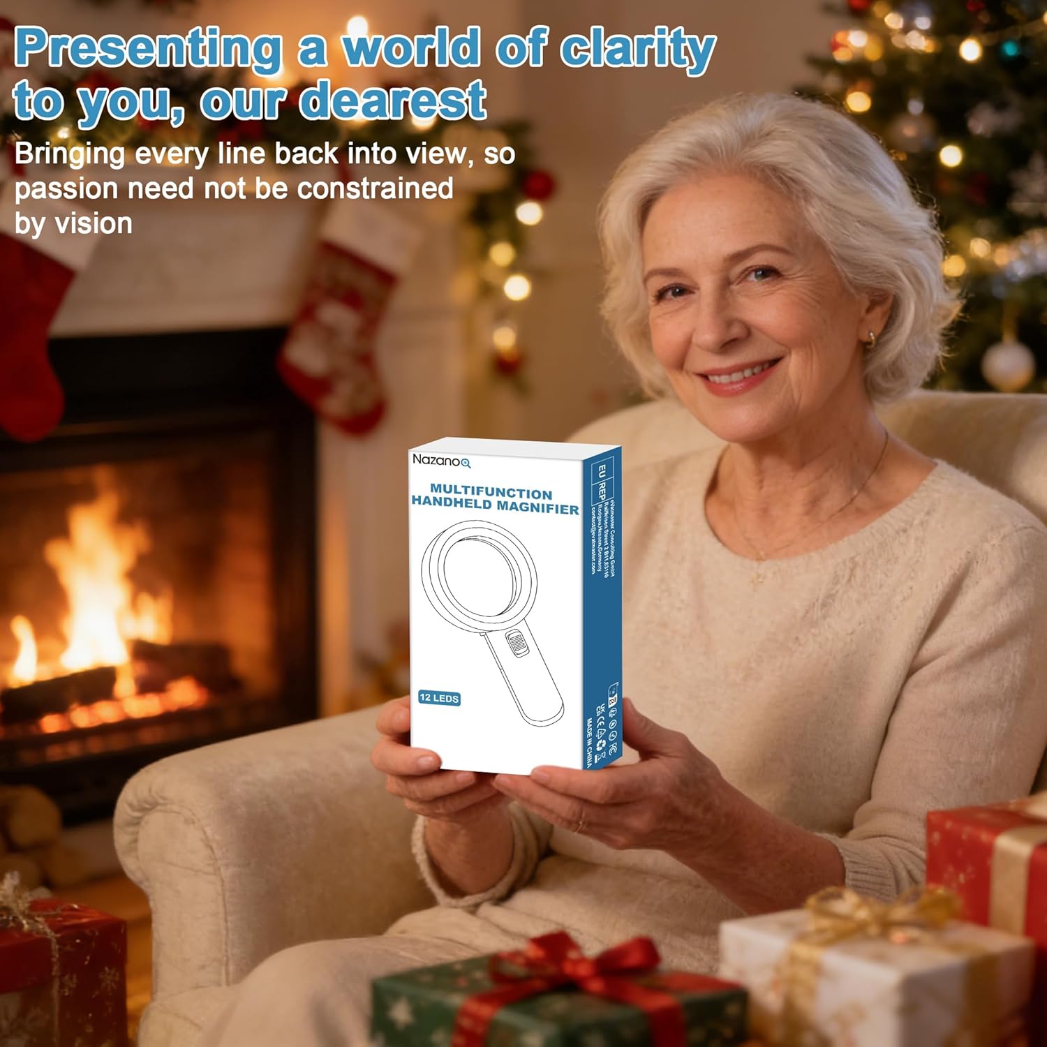 Magnifying Glass with Light, Ultra-Clear Lightweight Handheld Reading Magnifier with 12 LEDs, Distortion-Free Optical Lens for Seniors, Macular Degeneration, Close Work, Coins & Pill Bottles - Image 6