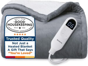 Bedsure Heated Blanket Throw Blanke...
