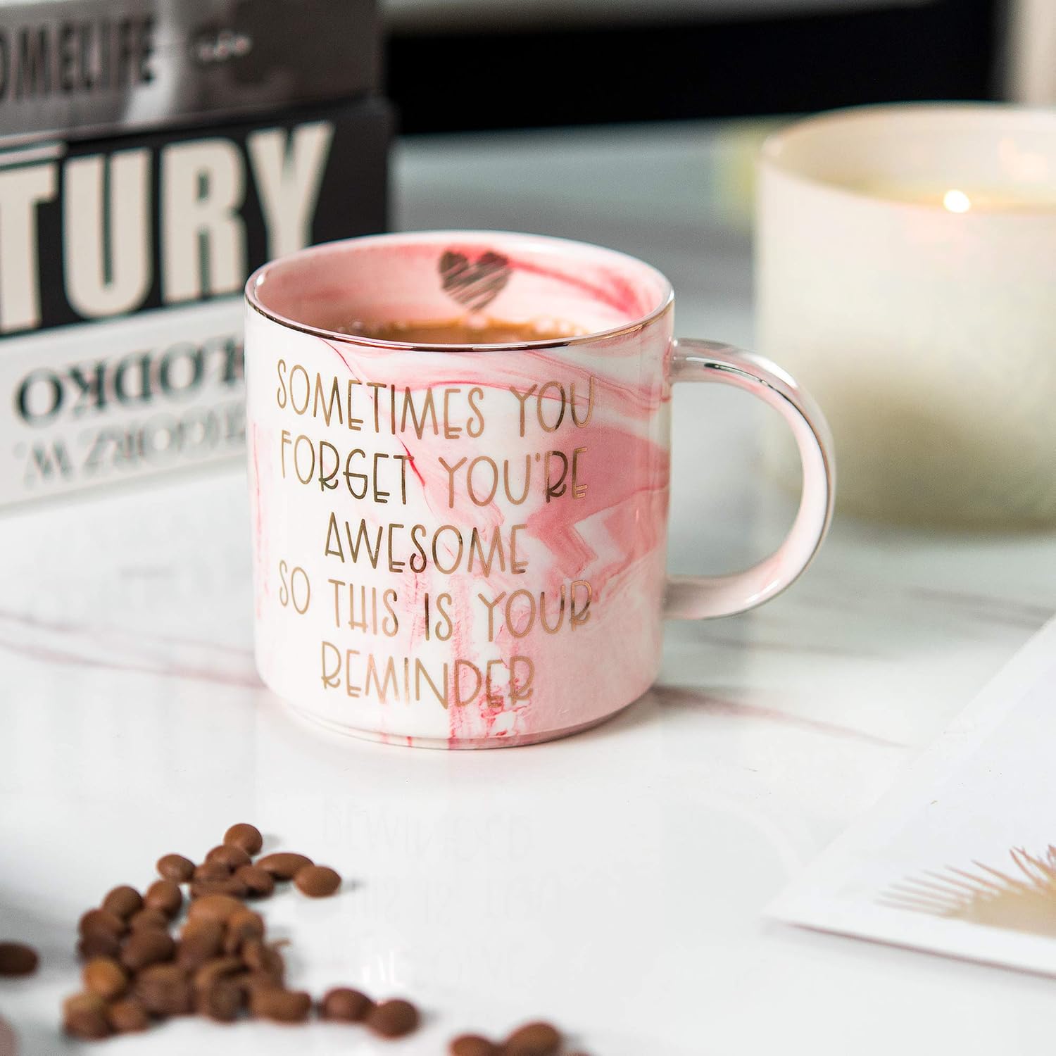Thank You Gifts for Women - Funny Gifts Ideas for Friends, Coworkers, Boss, Employee, Mom, Mentor - Inspirational, Thoughtful, Birthday, Friendship, Graduation Presents for Her - Ceramic Coffee Cup - Image 7