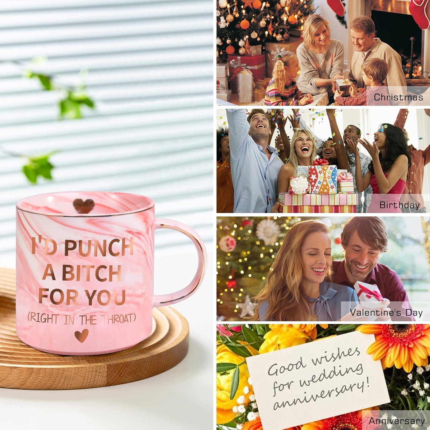 Mothers Day Gifts for Mom Wife from Daughter Son, Birthday Gifts for Women Her Girlfriend Sisters Friends, 12 OZ Funny Coffee Mug, Valentines Galentines Day Christmas Stocking Stuffers - Image 6