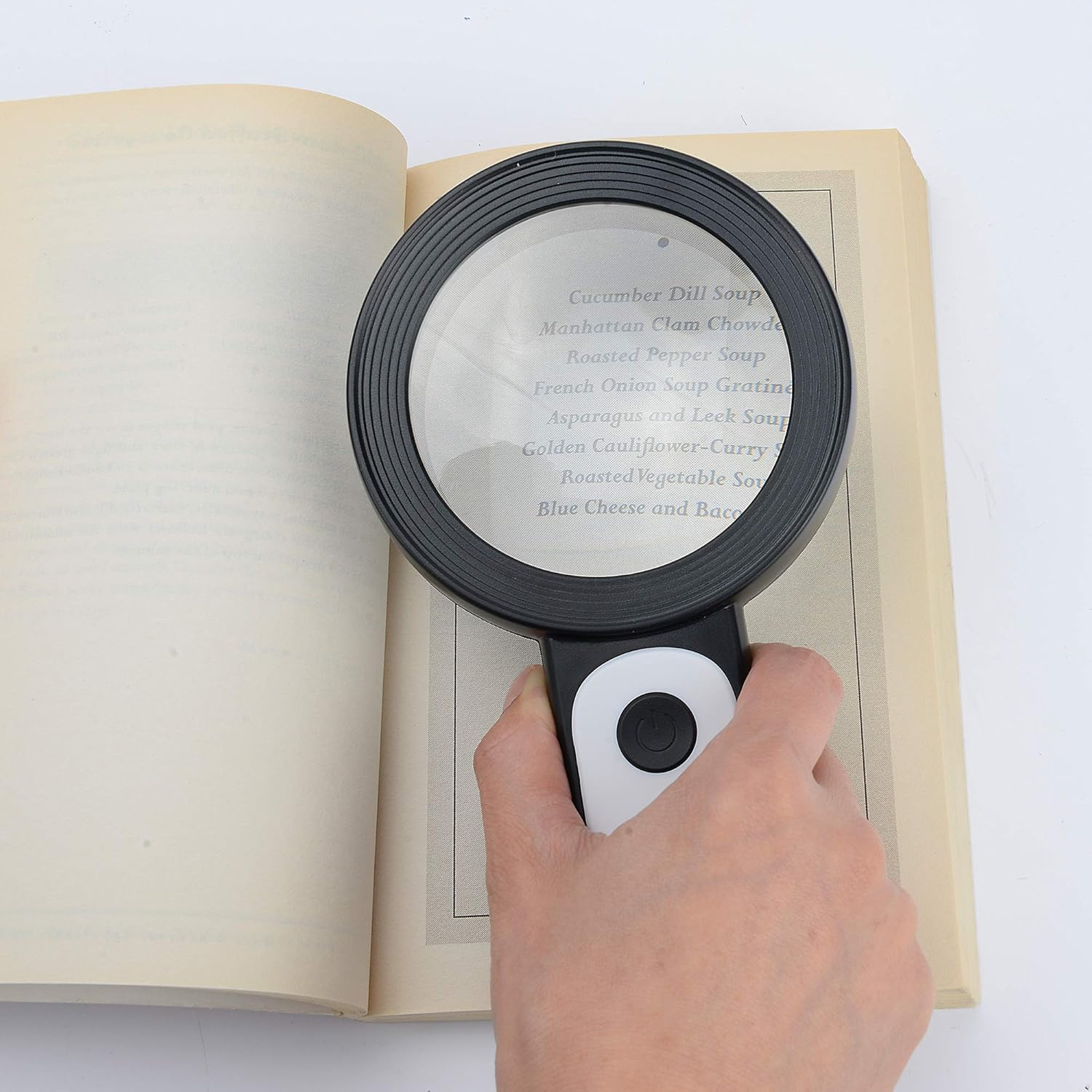 JMH Magnifying Glass with Light, Handheld Large Magnifying Glass 18LED Cold and Warm Light with 3 Modes, Illuminated Lighted Magnifier for Seniors Reading, Coins, Jewelry - Image 8