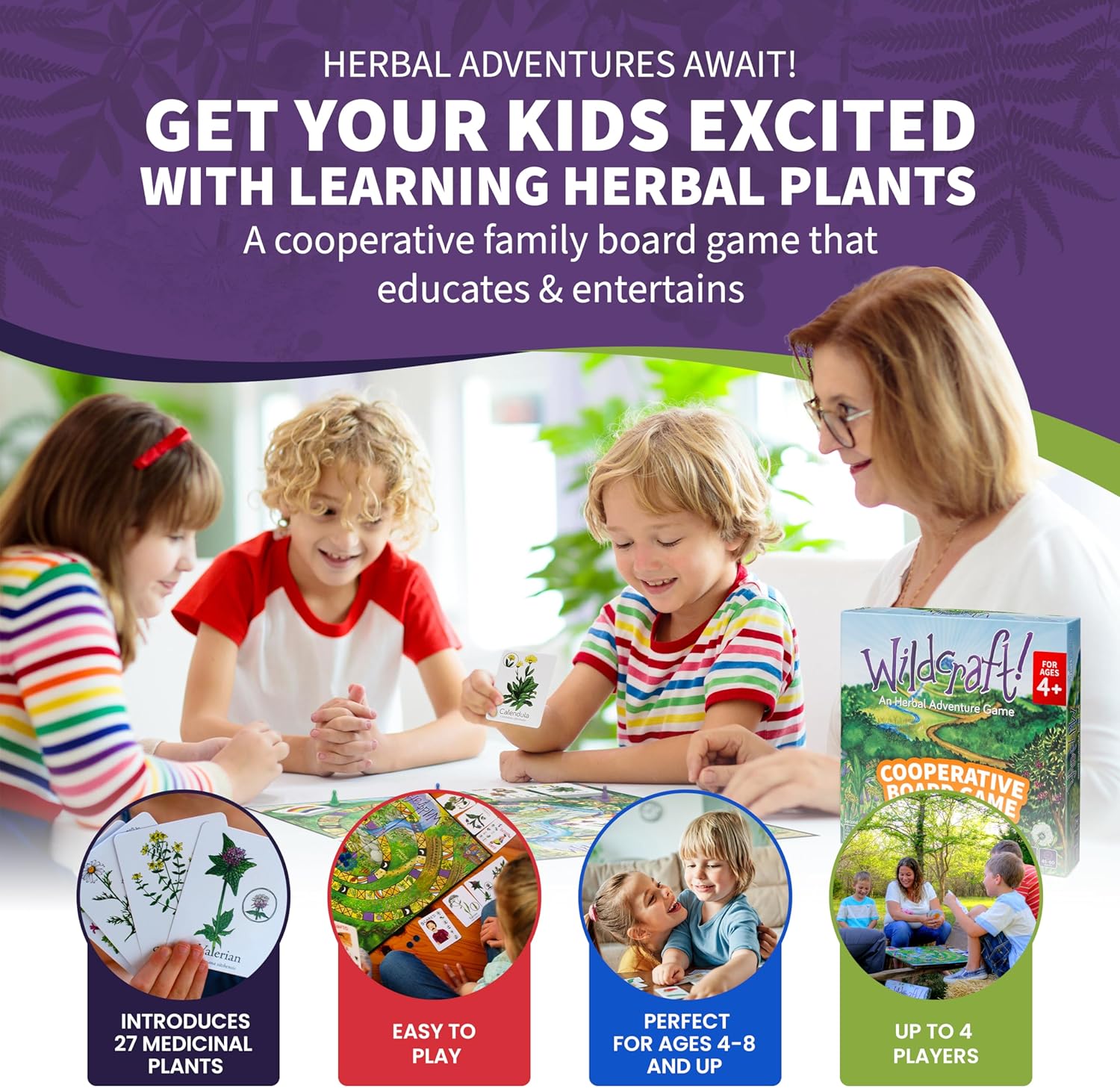 Wildcraft! Board Game – Cooperative Educational Board Game for Kids 4–6 & Families – Nature & Herb Learning Game – Family Board Games for Kids – Herbal Adventure Cooperative Game - Image 2