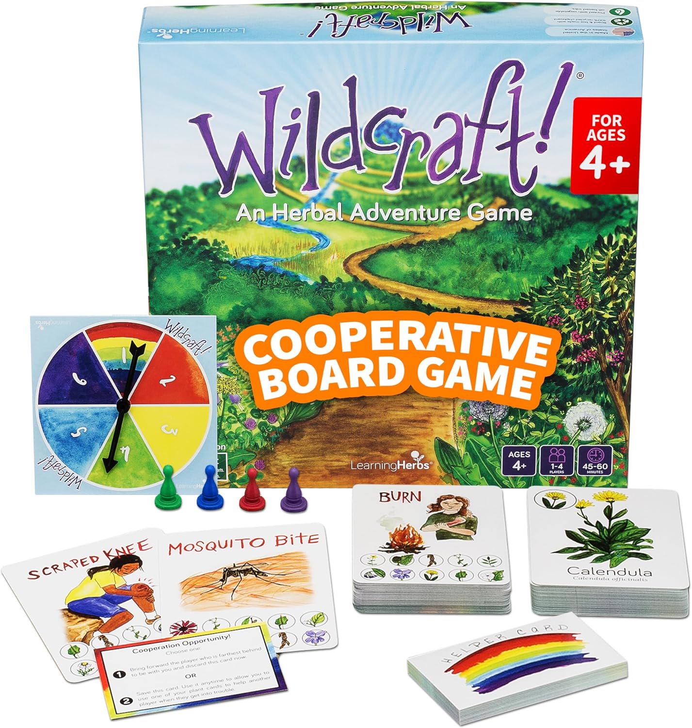 Wildcraft! Board Game – Cooperative Educational Board Game for Kids 4–6 & Families – Nature & Herb Learning Game – Family Board Games for Kids – Herbal Adventure Cooperative Game