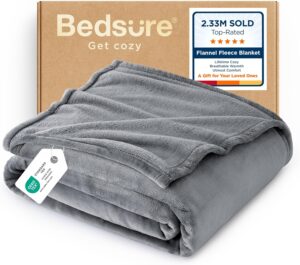 Bedsure GentleSoft Fleece Throw Bla...