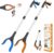 32″ Grabber Reacher Tool, 2-Pack Foldable Reacher Grabber Pickup Tool with 360° Rotating Jaw & Magnet, Trash Picker Upper Grabber, Lightweight Grabbers for Seniors Heavy Duty
