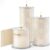 Decorative Candle Holder Set of 3 Home Decor, Reusable Interchangeable Pillar Candle System Decorative Wraps, Refillable Tea Light Centerpiece Candles for Holiday Decor, Table Styling & Gift Giving