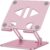 Tablet Stand Holder for Desk, Adjustable Desktop Tablet Holder, Foldable Aluminum Tablet Mount for iPad pro 12.9, iPad Air Mini, Samsung Galaxy Tabs Z Fold Kindle Fire,4-12 inch, Rose Gold