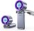 Portable Handheld Turbo Fan with Ice Cooler, 199 Speed Personal Fan,5500mAh Rechargeable,20H Cooling Time,20000 RPM Powerful Silent Motor, Summer Essential for Travel/Outdoor/Office, Grey Purple