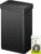 EKO Deluxe Mirage-T 50 Liter / 13.2 Gallon Touchless Rectangular Motion Sensor Trash Can, Matte Black Stainless Steel Finish