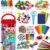 FUNZBO Arts and Crafts Supplies for Kids-Easter Craft Kit with Glitter Glue Stick,Pipe Cleaners Pom Poms Craft Tools,DIY School Supplies Kit, Girls Toys, Birathday Gifts for Girls Boys Age 4+