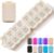 Foldable & Portable Pill Organizer 2 Times A Day with Extra Compartments – Etched Labels – Weekly 7 Day AM PM Medicine Box, Week Daily Travel Pill Case Holder Dispenser for Vitamin, Supplement – Khaki