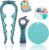 Jar Opener for Weak Hands, Seniors with Arthritis, 5 in 1 Multi Function Bottle Opener Lid Opener For Arthritic Hands with Non Slip Rubber Jar opener Gripper Pad(blue)