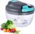 Manual Food Processor Vegetable Chopper, Portable Hand Pull String Garlic Mincer Onion Cutter for Veggies, Ginger, Fruits, Nuts, Herbs, etc., 500ml,（Gray-blue）