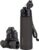 TakeToday Collapsible Water Bottles 21oz (600mL), Foldable Platinum Silicone Travel Water Bottle with Straw & Carry Strap, Leak-Resistant Screw Lid, Wide Mouth, BPA-Free for Hiking, Camping, Travel
