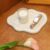 Ceramic Jewelry Tray Trinket Dish, Decorative Cloud Vanity Key Tray for Women, Ring Holder Dish, Cute Jewelry Plate Bowl Room Decor Aesthetic, White, Medium