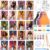 Sherr 140 Pcs 20 Set Pre Drawn Canvas Kit for Painting Craft Sip and Paint Kit for Adults Pre Printed Canvas Painting Favor for Virtual DIY Birthday Gifts Adult’s Date Party(Bows Lady)